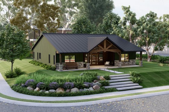 Exterior - Other Elevation 1 for Ranch House Plan #1064-191 - 3 bed, 2 bath