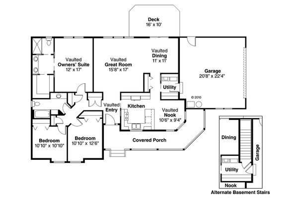 Home Plan - Traditional Floor Plan - Main Floor Plan #124-480