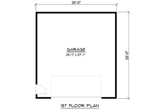 Floor Plan - Main Floor for Traditional House Plan #1064-137, 0 bath