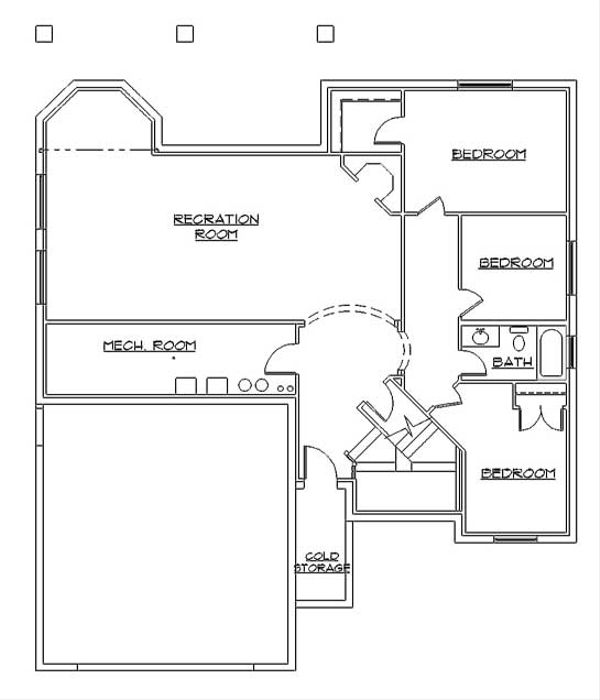 Country Floor Plan - Lower Floor Plan #5-240
