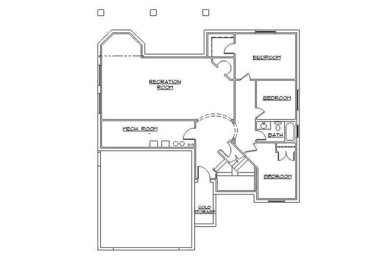 Home Plan - Floor Plan - Lower Floor for Country House Plan #5-240 - 5 bed, 3 bath