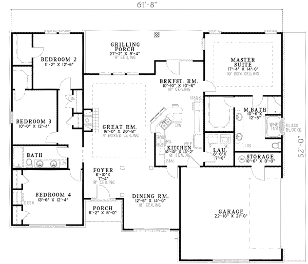 Home Plan - European Floor Plan - Main Floor Plan #17-2151