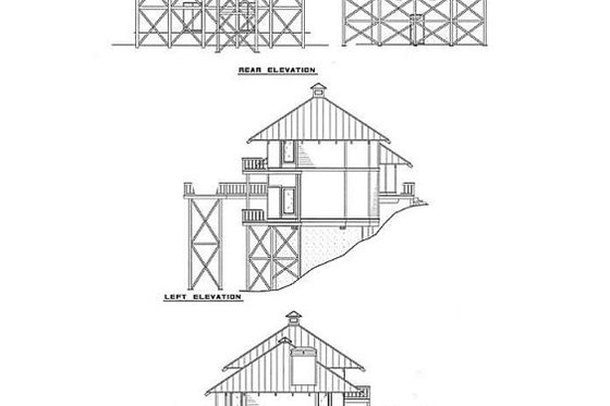 Exterior - Other Elevation 2 for Southern House Plan #17-559 - 2 bed, 2.5 bath