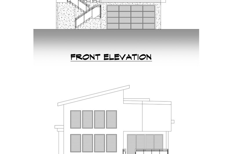 House Blueprint - Exterior - Other Elevation 2 for Contemporary House Plan #1066-183 - 5 bed, 4.5 bath