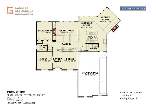 Traditional Floor Plan - Main Floor Plan #54-472
