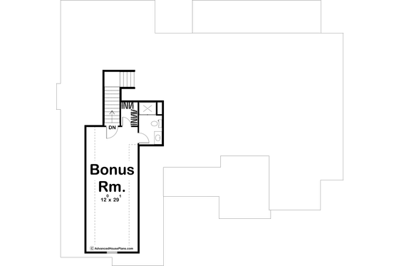 Floor Plan - Upper Floor for Farmhouse House Plan #455-247 - 4 bed, 3.5 bath