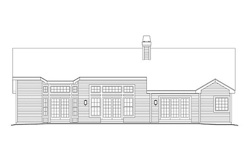 Dream House Plan - Exterior - Rear Elevation for Traditional House Plan #57-318 - 4 bed, 2.5 bath