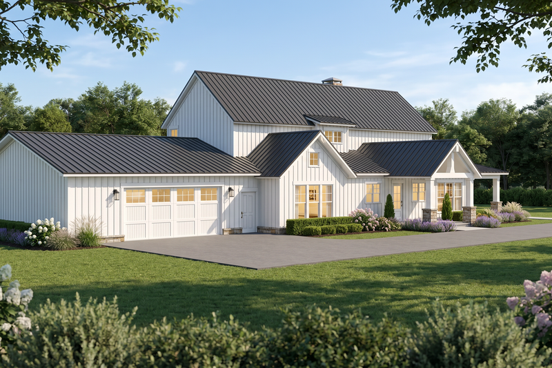 House Plan Design - Exterior - Other Elevation 2 for Farmhouse House Plan #923-506 - 3 bed, 3.5 bath