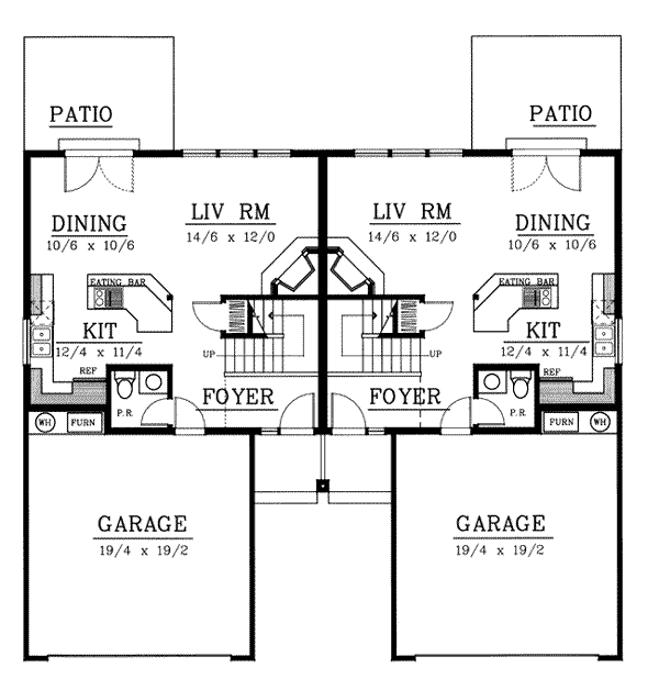 Architectural House Design - Traditional Floor Plan - Main Floor Plan #96-203