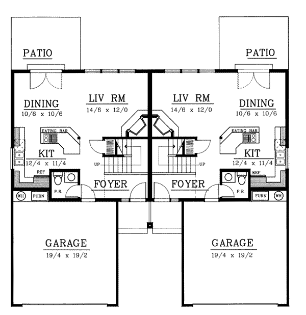 House Design - Traditional Floor Plan - Main Floor Plan #96-203