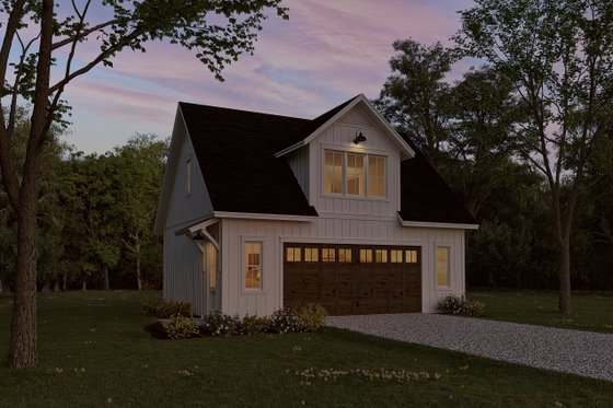 Exterior - Front Elevation 3 for Farmhouse House Plan #430-293 - 1 bed, 1 bath