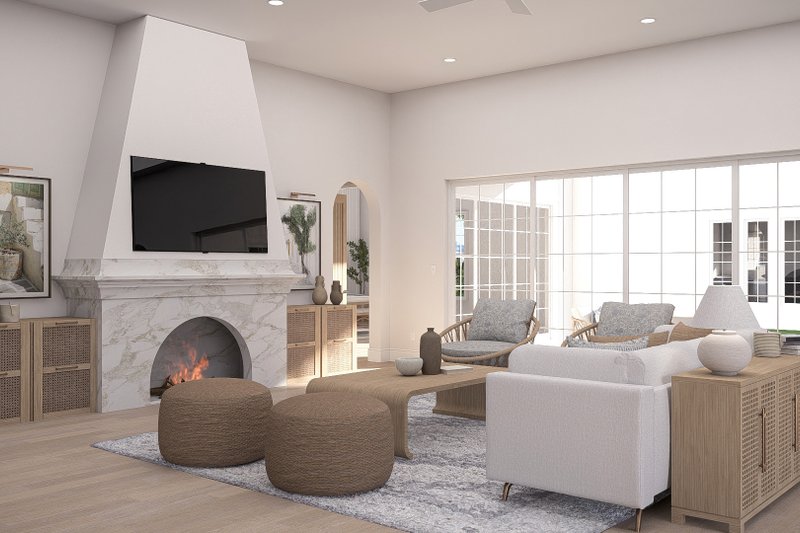 House Blueprint - Interior - Family Room for Beach House Plan #455-757 - 3 bed, 2.5 bath
