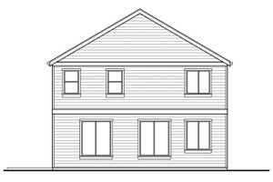 Exterior - Rear Elevation for Country House Plan #569-33 - 4 bed, 2.5 bath