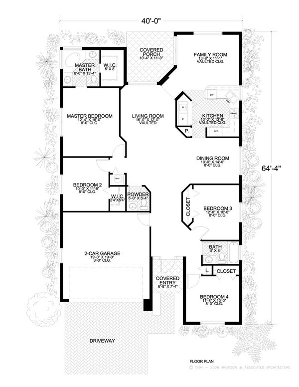 Mediterranean Floor Plan - Main Floor Plan #420-205