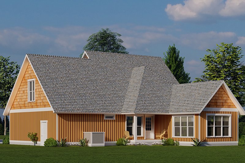 House Plan Design - Exterior - Rear Elevation 3 for Cottage House Plan #923-316 - 3 bed, 2.5 bath