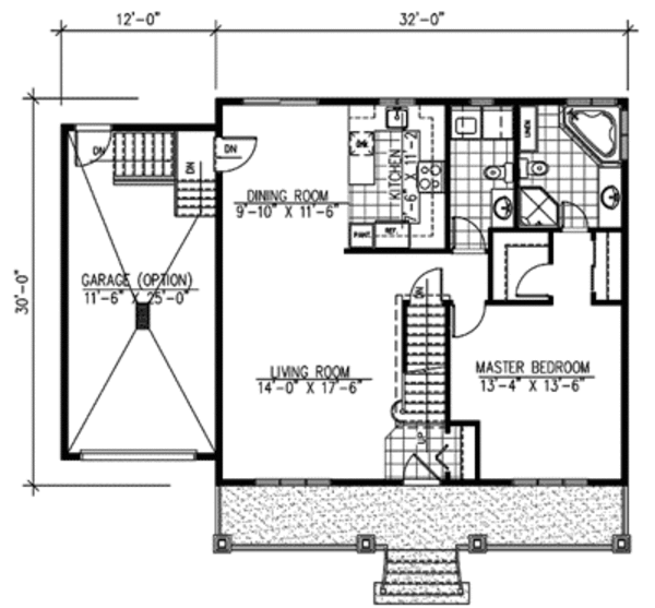 Cottage Floor Plan - Main Floor Plan #138-297