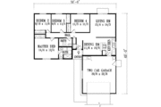 Mediterranean Style House Plan - 2 Beds 2 Baths 1325 Sq/Ft Plan #1-1178 