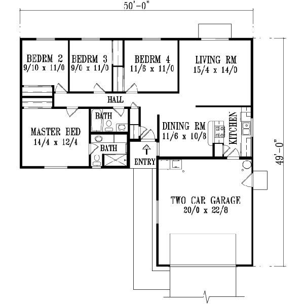 Mediterranean Floor Plan - Main Floor Plan #1-1178
