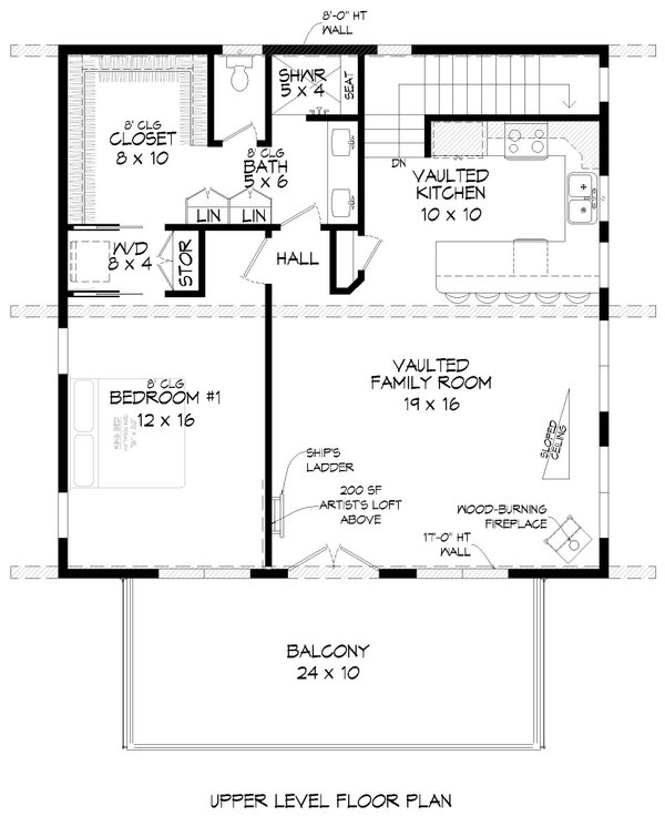 Home Plan - Modern Floor Plan - Upper Floor Plan #932-720