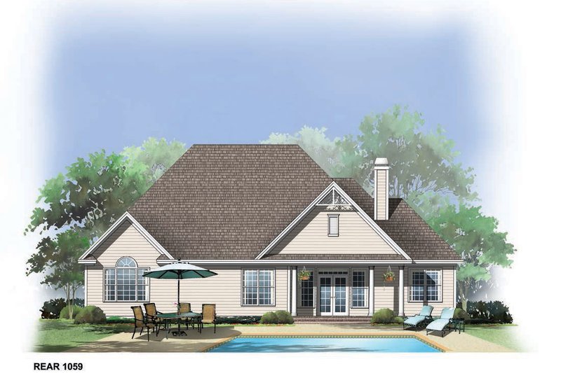 Dream House Plan - Exterior - Rear Elevation for Country House Plan #929-714 - 3 bed, 2 bath