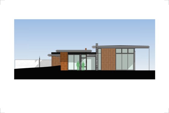 Exterior - Other Elevation 1 for Modern House Plan #498-7 - 2 bed, 2 bath