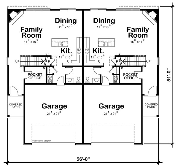 Traditional Floor Plan - Main Floor Plan #20-2466