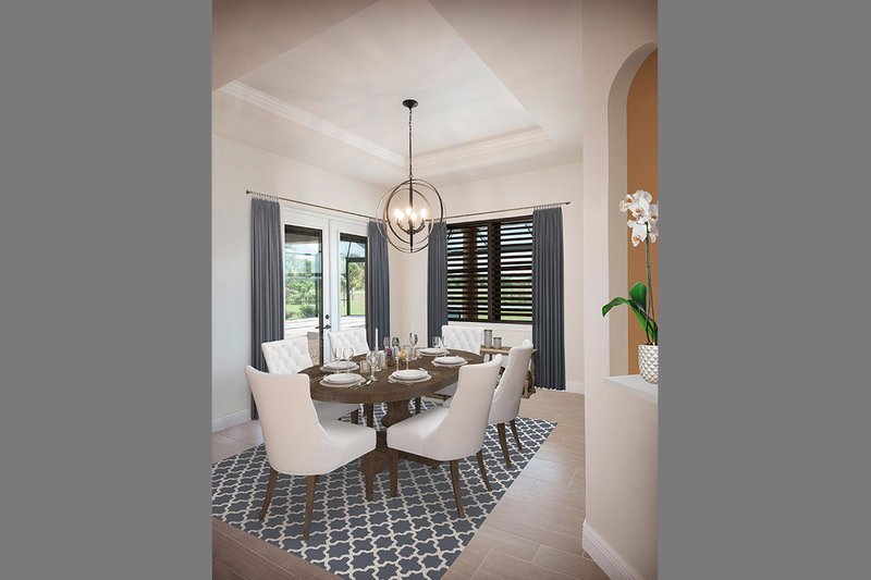Architectural House Design - Interior - Dining Room for Mediterranean House Plan #938-90 - 4 bed, 3 bath