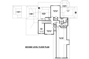 Floor Plan - Upper Floor for European House Plan #81-1245 - 4 bed, 3.5 bath