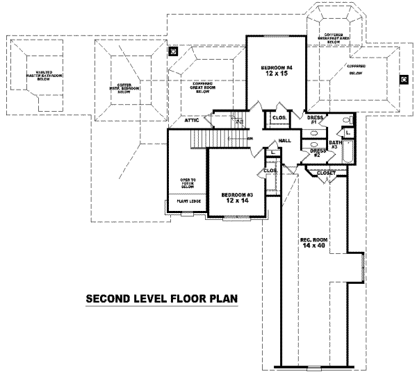 European Floor Plan - Upper Floor Plan #81-1245