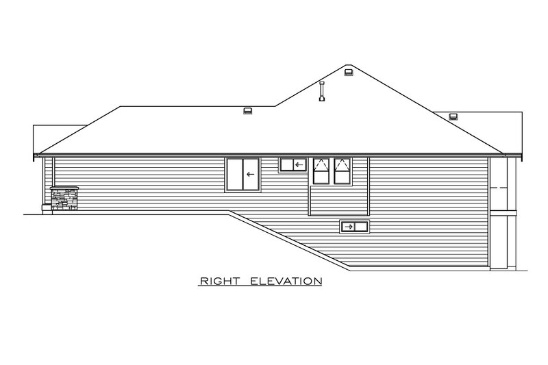 House Design - Exterior - Other Elevation 1 for Farmhouse House Plan #1100-119 - 2 bed, 2 bath