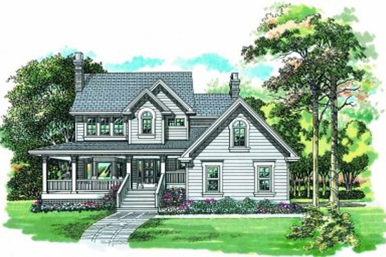Exterior - Front Elevation for Traditional House Plan #47-386 - 3 bed, 2.5 bath