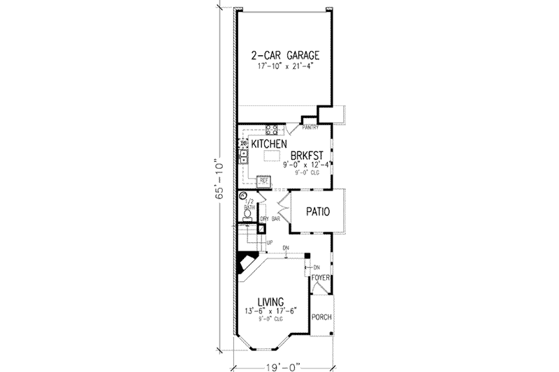 Home Plan - Floor Plan - Main Floor for Victorian House Plan #410-292 - 2 bed, 2.5 bath