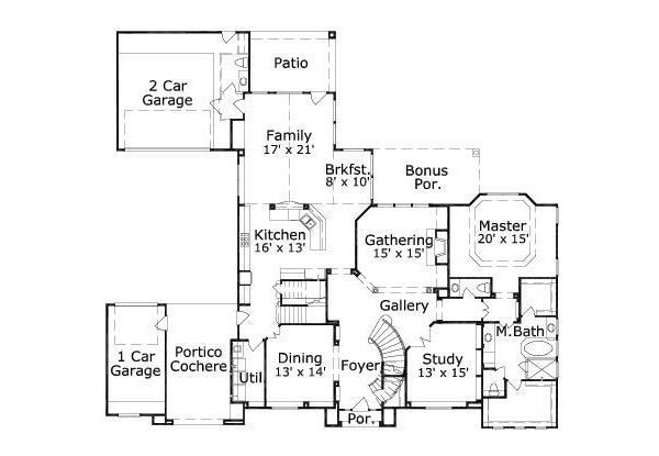 Traditional Floor Plan - Main Floor Plan #411-213