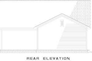 Exterior - Rear Elevation for Cabin House Plan #17-2216 - 3 bed, 2 bath