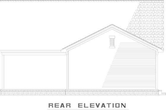 Exterior - Rear Elevation for Cabin House Plan #17-2216 - 3 bed, 2 bath