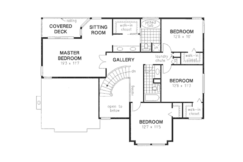 House Plan Design - Floor Plan - Upper Floor for Traditional House Plan #18-8965 - 4 bed, 2.5 bath