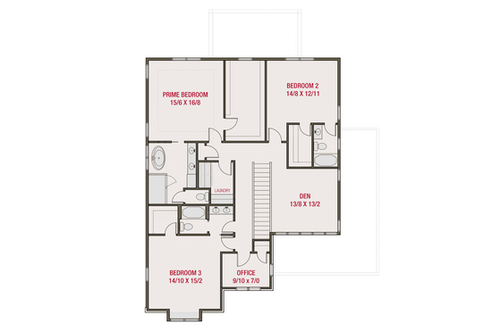 Floor Plan - Upper Floor for Traditional House Plan #461-95 - 4 bed, 4 bath
