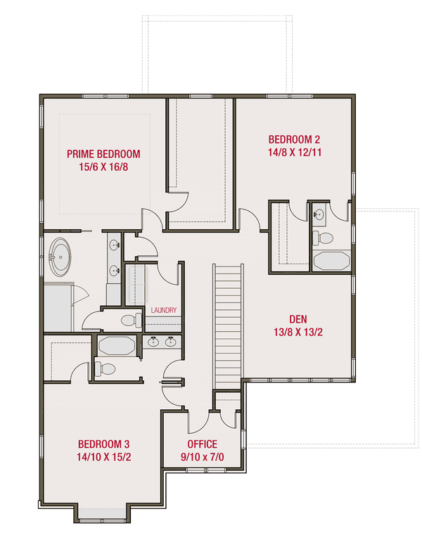 Home Plan - Traditional Floor Plan - Upper Floor Plan #461-95