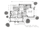 European Style House Plan - 3 Beds 2 Baths 1526 Sq/Ft Plan #310-655 