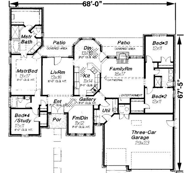 European Floor Plan - Main Floor Plan #310-112