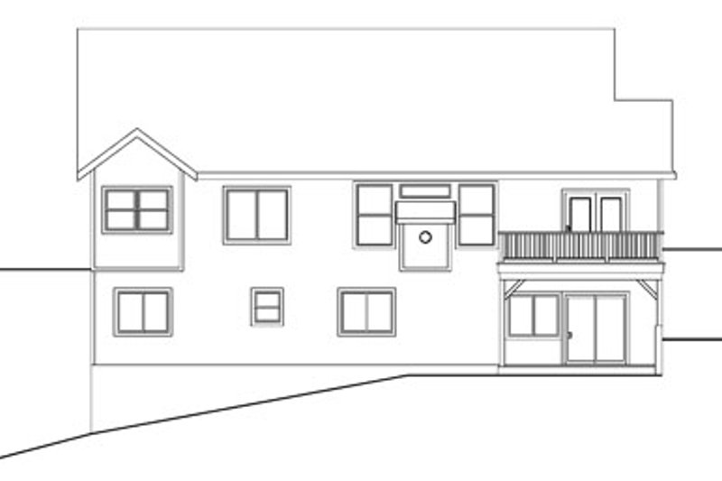 Home Plan - Exterior - Rear Elevation House Plan #124-756 - 3 bed, 2.5 bath