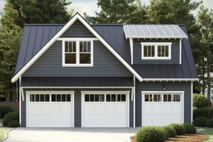 Exterior - Front Elevation 3 for Traditional House Plan #461-116 - 1 bed, 1 bath