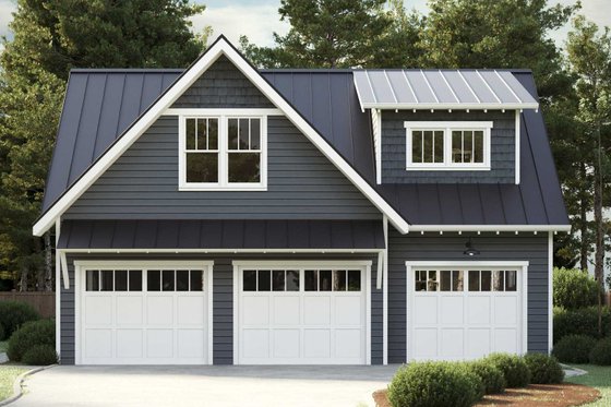 Exterior - Front Elevation 3 for Traditional House Plan #461-116 - 1 bed, 1 bath