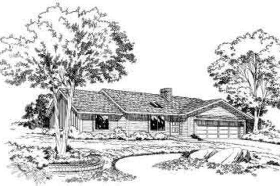 Exterior - Front Elevation for Traditional House Plan #312-499 - 3 bed, 2 bath