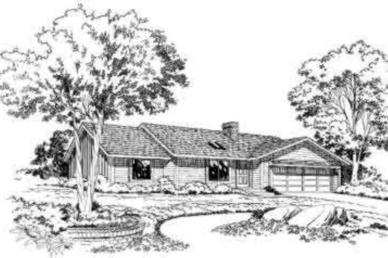 Traditional Style House Plan - 3 Beds 2 Baths 1025 Sq/Ft Plan #312-499