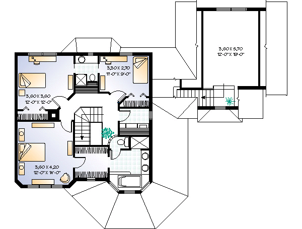 Home Plan - Victorian Floor Plan - Upper Floor Plan #23-2016
