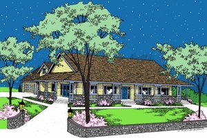 Ranch Exterior - Front Elevation Plan #60-102