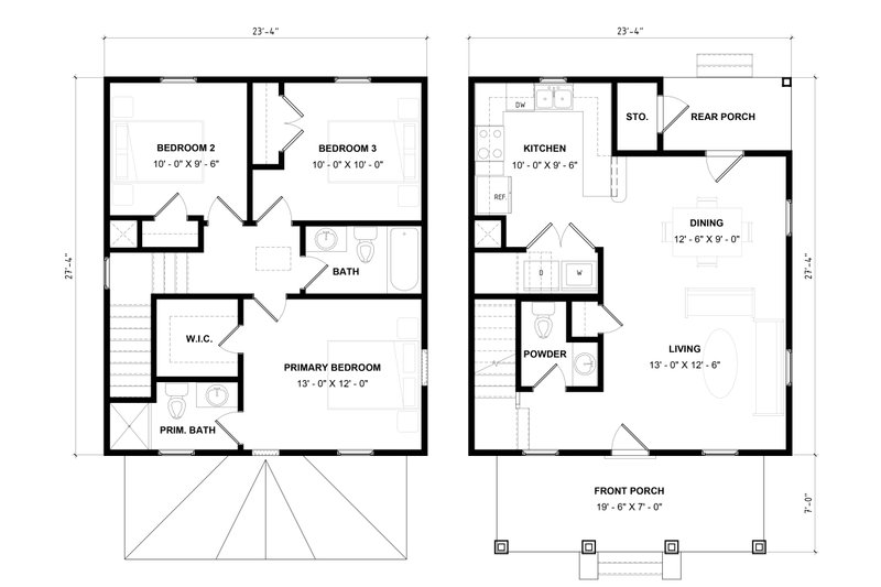 Home Plan - Floor Plan - Main Floor for Prairie House Plan #936-44 - 3 bed, 2.5 bath