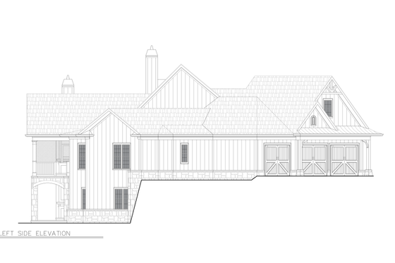 Exterior - Other Elevation 1 for Cottage House Plan #54-692 - 3 bed, 3.5 bath