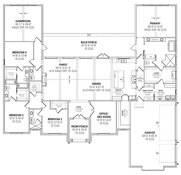 Tudor Floor Plan - Main Floor Plan #1096-15